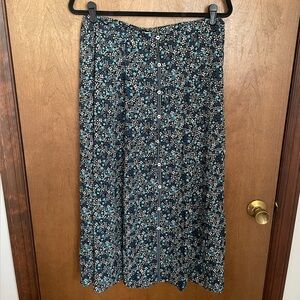 Max Studio Floral Print Midi Skirt